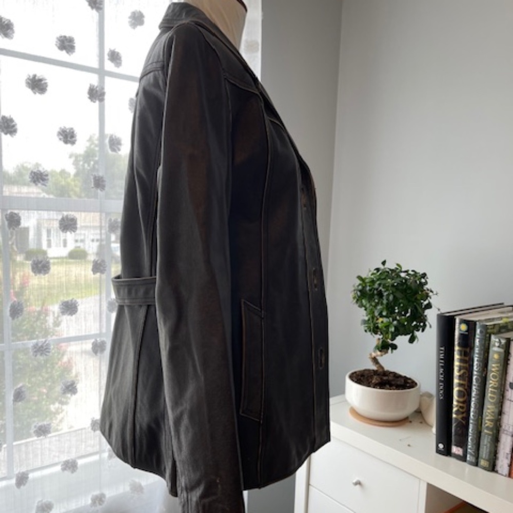 American Eagle Distressed Leather Jacket - image 5